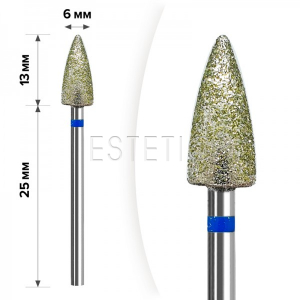 mART Насадка алмазна М-016 Конус Blue 6*13 мм (середня)