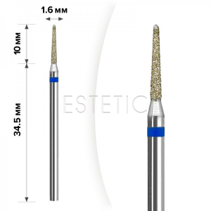 mART Насадка алмазна М-11 Голка Blue 1,6 * 10 мм (середня)