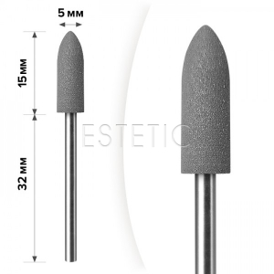 mART Полировщик силиконовый М-78 Пуля серая 5*15 мм (жесткая)