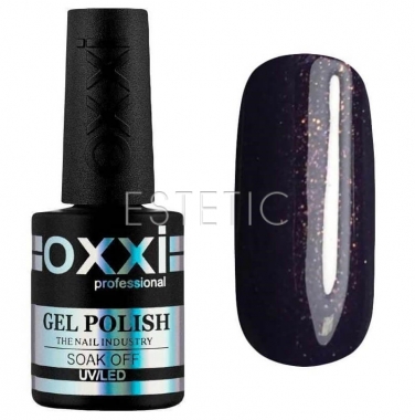 Гель-лак OXXI Professional №045 (темно-фіолетовий з золотистим мікроблеском), 10 мл