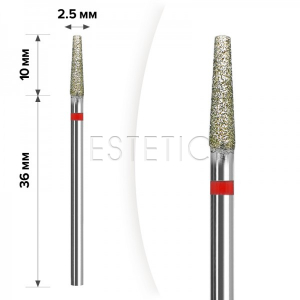 mART Насадка алмазна М-013 Конус усічений Red 2,5*10 мм (м'яка)