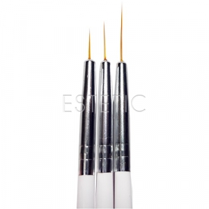 mAart Набір пензлів Liner з біло-жовтою ручкою (3 шт: 10 мм, 17 мм, 23 мм)