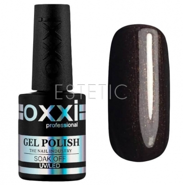 Гель-лак OXXI Professional №144 (темно-коричневый, с микроблеском), 10 мл