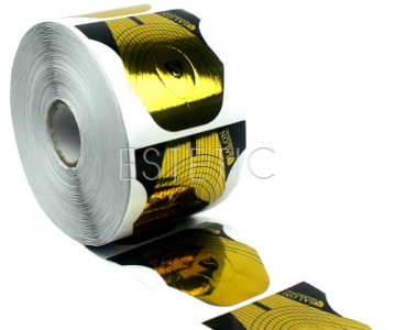 Формы для наращивания ногтей Salon Professional SP-0405 (золотые, мягкий квадрат), 500 шт