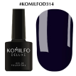 Гель-лак Komilfo Deluxe Series №D314 (темный синий, эмаль), 8 мл