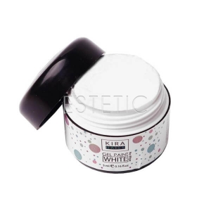 Kira Nails Gel Paint No Wipe White - Гель-краска без липкого слоя (белый), 5 мл 