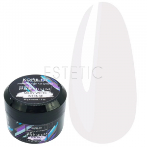 Komilfo Gel Premium Milky White Intense - гель-премиум (интенсивный молочно-белый), 50 г