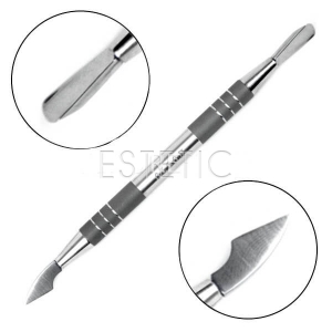 OLTON Лопатка маникюрная двусторонняя (пушер для маникюра+топорик)