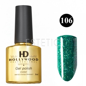 Гель-лак Hollywood №106 (бірюзовий, з мікроблиском), 8 мл