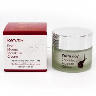 FarmStay Snail Mucus Moisture Cream - Крем для обличчя зволожуючий з муцином равлика, 50 г