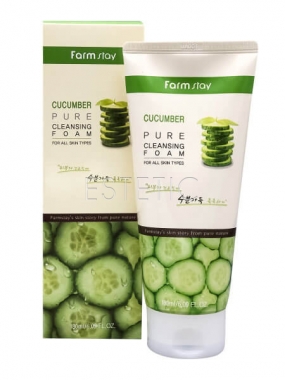 FarmStay Cucumber Pure Cleansing Foam - Пінка для вмивання з екстрактом огірка, 180 мл