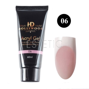 Акрил-гель Hollywood Acryl Gel №06 (бежево-рожевий, з мікроблиском), 60 мл