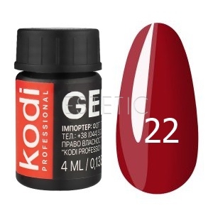 Kodi Professional Gel Paint №22 - гель-краска (темно-красный), 4 мл