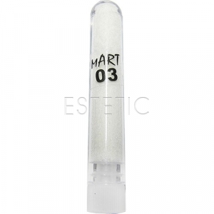 mART Бархатный песок для ногтей №03 (белый, полупрозрачный)