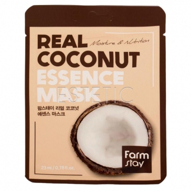 FarmStay Real Coconut Essence Mask - Маска тканинна для обличчя з екстрактом кокосу, 23 мл