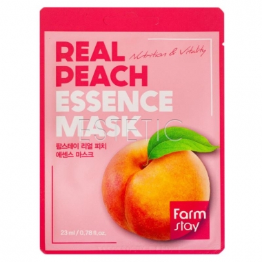 FarmStay Real Peach Essence Mask - Маска тканинна для обличчя з екстрактом персика, 23 мл