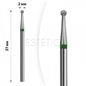 mART Насадка алмазна М-021 Куля Green 2 мм (жорстка)