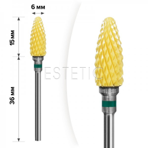 mART Насадка керамическая желтая М-217 Кукуруза Green 6*15 мм
