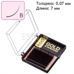 Ресницы Kodi Professional "Gold Standard" завиток B 0.07 (6 лент: длина 7 мм), черные