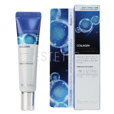 FarmStay Collagen Water Full Moist Rolling Eye Serum - Зволожуюча сироватка для шкіри навколо очей з колагеном, 25 мл