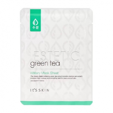 It's Skin Green Tea Watery Mask Sheet - Тканевая маска для жирной и комбинированной кожи с зеленым чаем, 18 г