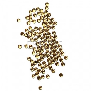 Komilfo Стрази копія Сваровскі, Gold Plated, розмір 3 (100 штук в упаковці)