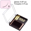 Вії Kodi Professional "Gold Standard" завиток B 0.07 (6 стрічок: довжина 6-9 мм), чорні