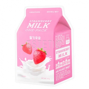 A'pieu Strawberry Milk One-Pack - Маска тканевая для лица 
