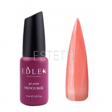 Edlen Professional French Rubber Base №003 - камуфлююча база для гель-лаку (персиково-рожевий, емаль),  9 мл