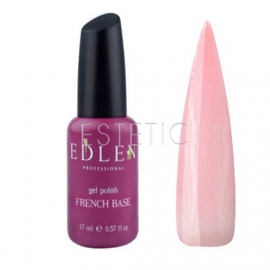 Edlen Professional French Rubber Base №006 - Камуфлирующая база для гель-лака (нежно-розовый, эмаль), 17 мл