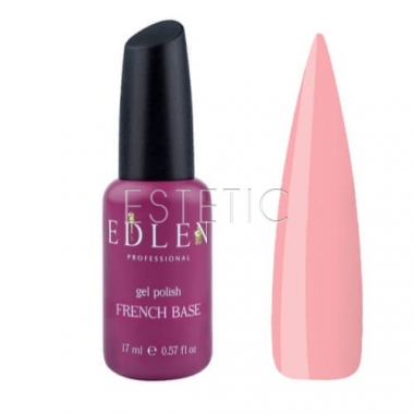 Edlen Professional French Rubber Base №007 - Камуфлююча база для гель-лаку (ніжний рожевий, емаль), 17 мл