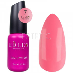 Edlen French Base 7 Камуфлирующая база, розовый эмаль,  9 мл