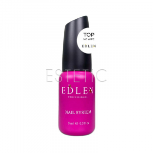 Edlen Professional Rubber Top No Wipe - Закріплювач для гель-лаку без липкого шару, 17 мл