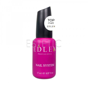 Edlen Professional Matte Top Coat No Wipe - Матовий закріплювач для гель-лаку без липкого шару, 17 мл