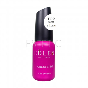 Edlen Professional Matte Top Coat No Wipe - Матовий закріплювач для гель-лаку без липкого шару,  9 мл