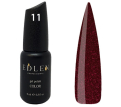 Гель-лак Edlen Professional №011 (бордовый, с красным микроблеском), 9 мл