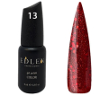 Гель-лак Edlen Professional №013 (вишнево-красный, с блестками), 9 мл