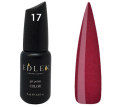 Гель-лак Edlen Professional №017 (темно-красный, с шиммером), 9 мл