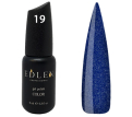 Гель-лак Edlen Professional №019 (синій, з блакитним мікроблиском), 9 мл