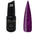 Гель-лак Edlen Professional №020 (фіолетовий, з блискітками), 9 мл