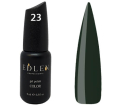 Гель-лак Edlen Professional №023 (темно-зелений, емаль), 9 мл