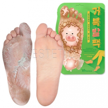 Elizavecca Witch Piggy Hell-Pore Turtles Foot Pack - Отшелушивающая маска-носочки для ног, 40 г