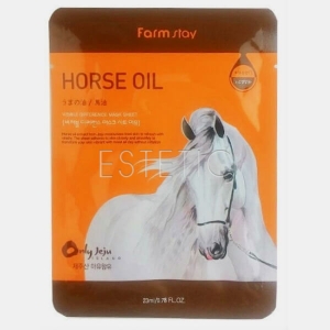 FarmStay Visible Difference Mask Sheet Horse Oil - Тканевая маска для лица с лошадиным жиром, 23 мл