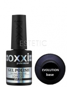 OXXI Professional Evolution Base - Каучуковое базовое покрытие для гель-лака (без жжения), 10 мл