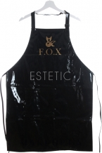 Фартук F.O.X короткий (лакированная ткань, черный), 67*72,5 см