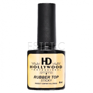 Hollywood Rubber Top Sticky - Закріплювач для гель-лаку з липким шаром, 8 мл