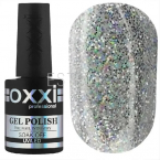 Гель-лак OXXI Professional Opal №02 (серебряный с разноцветными блестками), 10 мл