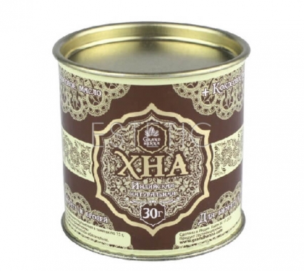 Grand Henna Хна для окрашивания бровей и биотатуажа (шоколадно-коричневый), 30 г