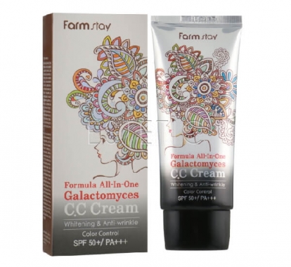 FarmStay Formula All-In-One Galactomyces C.C Cream SPF50/PA+++ Многофункциональный СС крем, 50 г
