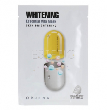 Orjena Whitening Essential Vita Mask Тканевая маска осветляющая витаминная, 20 мл